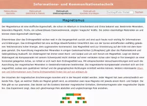 Webseite: Magnetismus