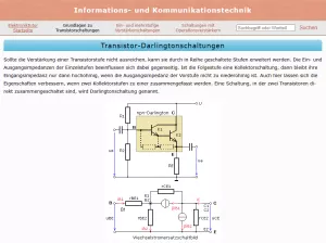Webseite: Transistor-Darlingtonschaltungen