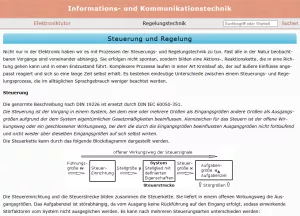 Webseite: Steuerung und Regelung