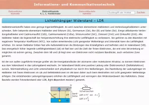 Webseite: Lichtabhängiger Widerstand - LDR