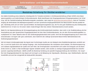 Webseite: Die Bootstrap-Schaltung für Transistoren
