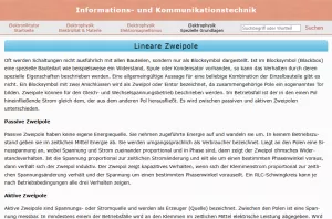 Webseite: Lineare Zweipole