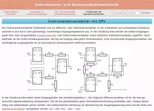 Webseite: Instrumentenverstärker mit OPV