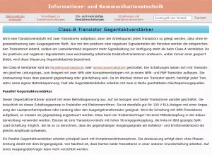 Webseite: Class-B-Transistor-Gegentaktverstärker