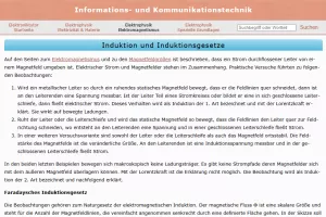 Webseite: Induktion und Induktionsgesetze