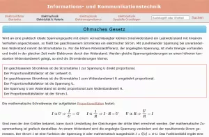 Webseite: Ohmsches Gesetz
