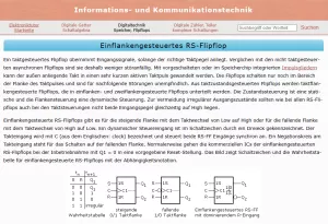 Webseite: Einflankengesteuerte RS-Flipflops