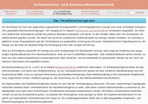 Webseite: Der Parallelschwingkreis