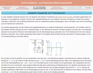 Webseite: Astabile Kippstufe mit Transistoren