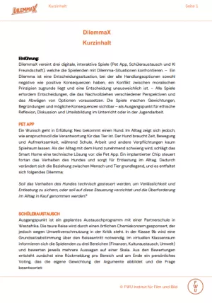 Text: DilemmaX | Kurzinhalt