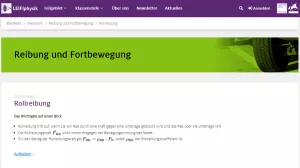 Unterrichtsbaustein: Rollreibung