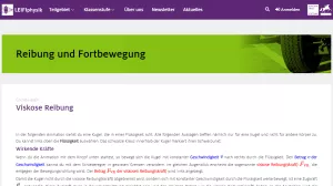 Unterrichtsbaustein: Viskose Reibung