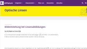 Unterrichtsbaustein: Bildentstehung bei Linsenabbildungen