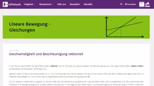 Unterrichtsbaustein: Geschwindigkeit und Beschleunigung vektoriell