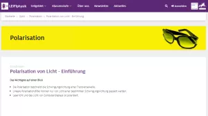 Unterrichtsbaustein: Polarisation von Licht - Einführung