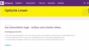 Unterrichtsbaustein: Das menschliche Auge - Einführung