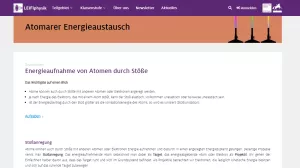 Unterrichtsbaustein: Energieaufnahme von Atomen durch Stöße