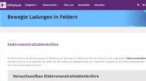 Unterrichtsbaustein: Elektronenstrahlablenkröhre - Versuche