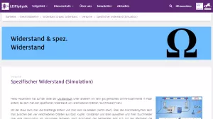 Simulation: Spezifischer Widerstand (Simulation)