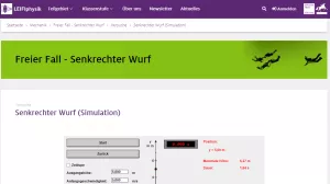 Simulation: Senkrechter Wurf (Simulation)