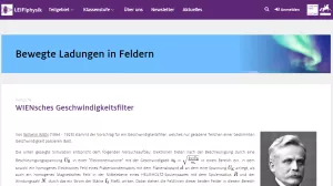 Interaktion: WIENsches Geschwindigkeitsfilter