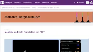 Simulation: Moleküle und Licht (Simulation von PhET)