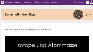 Simulation: Isotope und Atommasse Simulation von PhET