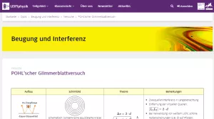 Experiment: POHLscher Glimmerblattversuch