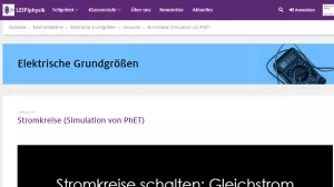 Simulation: Stromkreise (Simulation von PhET)