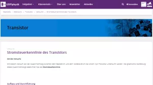 Unterrichtsbaustein: Stromsteuerkennlinie des Transistors