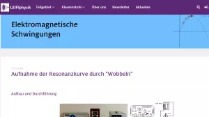 Experiment: Aufnahme der Resonanzkurve durch "Wobbeln