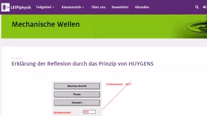 Unterrichtsbaustein: Erklärung der Reflexion durch das Prinzip von HUYGENS