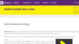 Unterrichtsbaustein: Erste Versuche von Young