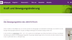 Unterrichtsbaustein: Die Bewegungslehre des ARISTOTELES