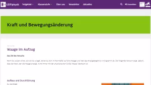 Unterrichtsbaustein: Waage im Aufzug