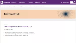 Simulation: Teilchenspuren (CK-12-Simulation)