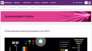 Simulation: Schwarzkörperstrahlung (Simulation von PhET)