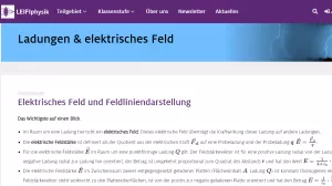 Unterrichtsbaustein: Elektrisches Feld und Feldliniendarstellung