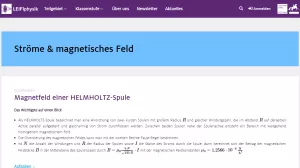 Unterrichtsbaustein: Magnetfeld einer HELMHOLTZ-Spule