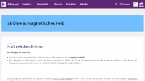 Unterrichtsbaustein: Kraft zwischen Strömen