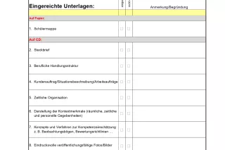 Unterrichtsbaustein: BGJ-Projektarbeit: Checkliste zur Vollständigkeit der Unterlagen (Vorlage)