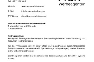 Unterrichtsbaustein: Unternehmensprofil Meyer und Kollegen GmbH (DOCX)