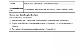 Unterrichtsplanung: Schule ohne Rassismus – Schule mit Courage (DOCX)