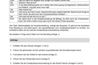 Unterrichtsbaustein: Lernsituation Lernfeld 5 - Rechtliche Vorgaben der Umsatzbesteuerung darstellen (Version Schüler/in) (PDF, barrierefrei)