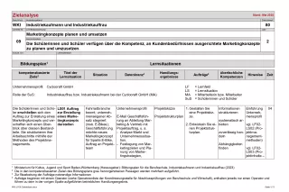 Unterrichtsplanung: Zielanalyse Lernfeld 9 - Marketingkonzepte planen und umsetzen (PDF, barrierefrei)