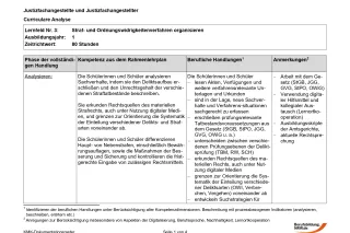 Unterrichtsplanung: Straf- und Ordnungswidrigkeitenverfahren organisieren