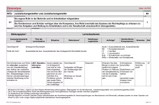 Unterrichtsplanung: Zielanalyse Lernfeld 1 - Die eigene Rolle in der Behörde und im Arbeitsleben mitgestalten (PDF, barrierefrei)