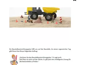 Arbeitsblatt: Einen Baustelleneinrichtungsplan zeichnen (Niveau B | PDF)