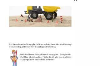 Arbeitsblatt: Einen Baustelleneinrichtungsplan zeichnen (Niveau A | PDF)