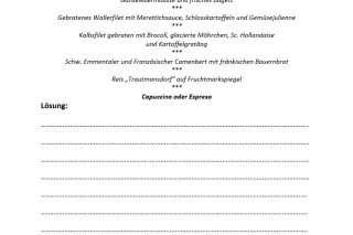 Unterrichtsbaustein: 12.1 Stegreifaufgabe zur Menükunde